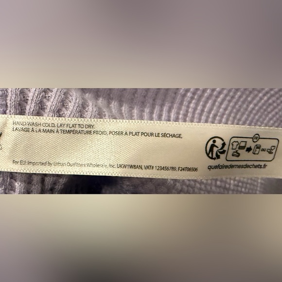 Free People FP One Blake Thermal Purple Oversized Bohemian Boho Layering  Large - Picture 5 of 13